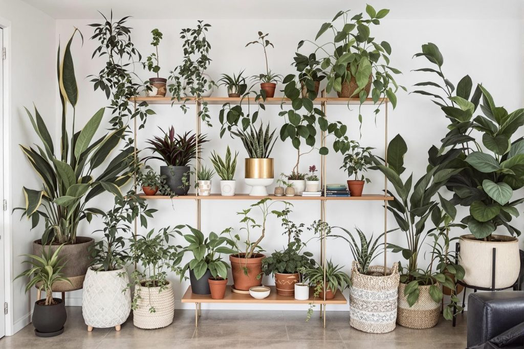plant decoration display ideas for the basement